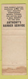 Matchbook Cover - Anthony's Barber Service Philadelphia PA WEAR