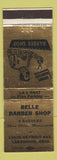 Matchbook Cover - Belle Barber Shop Lakewood OH 1967