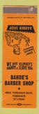 Matchbook Cover - Bahde's Barber Shop Torrance CA