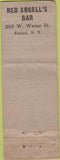Matchbook Cover - Red Angell's Bar Elmira NY WORN