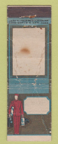 Matchbook Cover - Lion Canada 1929 Bellhop POOR