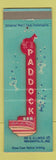 Matchbook Cover - Paddock Bar Indianapolis IN Full Length