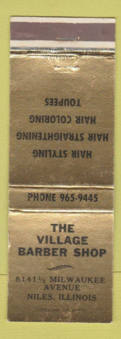 Matchbook Cover - Village Barber Shop Niles IL WEAR