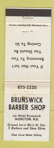 Matchbook Cover - Brunswick Barber Shop Moncton NB WEAR