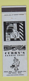 Matchbook Cover - Curry's Barber Shop East Milton MA BLUE