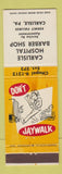 Matchbook Cover - Carlisle Hospital Barber Shop PA