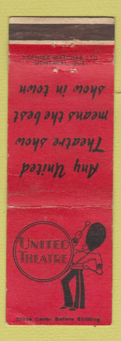 Matchbook Cover - United Theatre Movies QC? WEAR #1