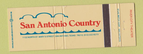 Matchbook Cover - San Antonio County TX River City Theater Movies WEAR