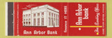 Matchbook Cover - Ann Arbor Bank MI