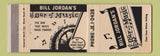 Matchbook Cover - Bill Jordan's Bar Music