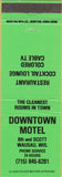 Matchbook Cover - Downtown Motel Wausau WI