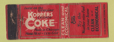 Matchbook Cover - Koppers Coke Coal Chicago IL WORN