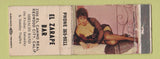 Matchbook Cover - El Zarape Bar Redwood City CA pinup WORN