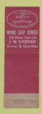 Matchbook Cover - Caesar's Wind Gap Diner PA WORN