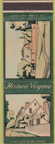 Matchbook Cover - Historic Virginia Raleigh Tavern Williamsburg VA