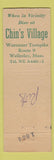 Matchbook Cover - China Inn Restaurant Brookline MA