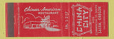 Matchbook Cover - China City Chinese Restaurant Salem OR
