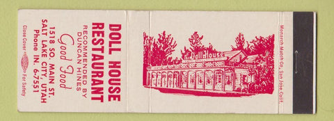 Matchbook Cover - Doll Hosue Restaurant Salt Lake City UT