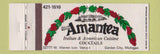 Matchbook Cover - Villa Amantea Italian Restaurant Garden City MI
