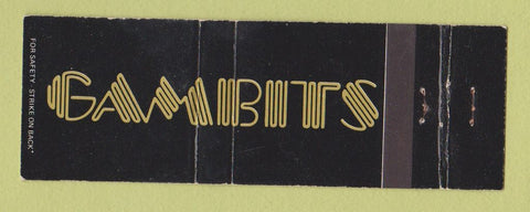 Matchbook Cover - Gambits Chicago IL Full Length