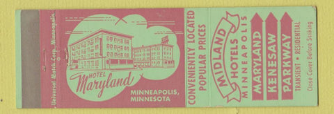 Matchbook Cover - Midland Hotel Minneapolis MN