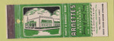 Matchbook Cover - Arnette's Drive In Restaurant Colonial Heights VA WEAR