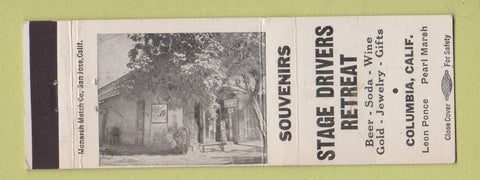 Matchbook Cover - Stage Driver Retreat Columbia CA