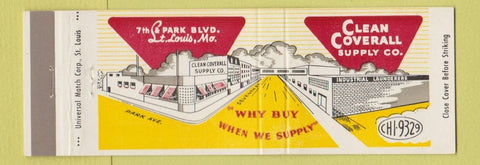 Matchbook Cover - Clean Coverall Supply St Louis MO Full Length