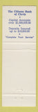 Matchbook Cover - Citizens Bank of Clovis NM Full Length