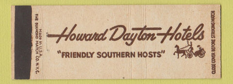 Matchbook Cover - Howard Dayton Hotels Full Length