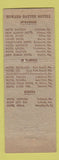 Matchbook Cover - Howard Dayton Hotels Full Length