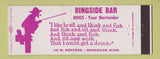Matchbook Cover - Ringside Bar Muskegon MI Full Length