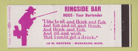 Matchbook Cover - Ringside Bar Muskegon MI Full Length