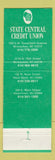 Matchbook Cover - State Central Credit Union Milwaukee West Bend WI Full Length