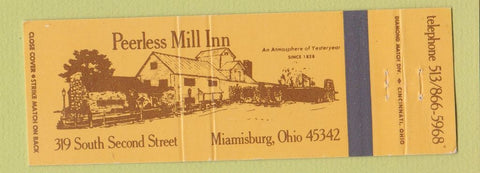 Matchbook Cover - Peerless Mill Inn Miamisburg OH Full Length
