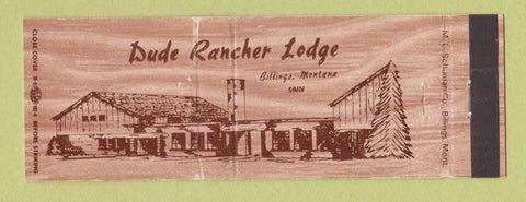 Matchbook Cover - Dude Rancher Lodge Billings MT Full Length