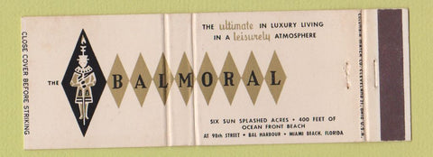Matchbook Cover - Balmoral Miami Beach FL Full Length