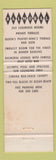 Matchbook Cover - Balmoral Miami Beach FL Full Length