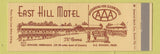 Matchbook Cover - East Hill Motel Seward NE Full Length