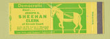 Matchbook Cover - Joseph Sheehan Clerk of Circut Court Kenosha WI Full Length