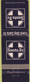 Matchbook Cover - Santa Fe Railroad backstrike