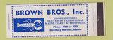 Matchbook Cover - Brown Bros Restaurant Boothbay Harbor ME Full Length