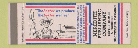 Matchbook Cover - Meredith Publishing Better Homes Gardens Des Moines IA