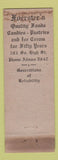 Matchbook Cover - Foerster's Restaurant Chicago? WEAR