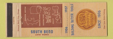 Matchbook Cover - South Bend Lathe Works 1957 IN