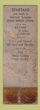 Matchbook Cover - Spartan Hack Saws De Witt Tool New York City POOR STRIKER