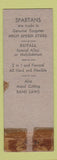 Matchbook Cover - Spartan Hack Saws Springfield MA POOR STRIKER