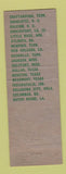 Matchbook Cover - Alamo Plaza Hotel Courts Full Length