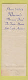 Matchbook Cover - El Matamoros Mexican Food Austin TX Full Length