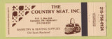 Matchbook Cover - Country Seat Baskets Seating Supplies Kempton PA Full Length